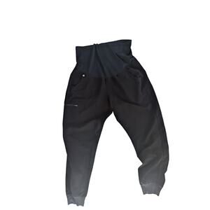 FIGS Maternity Pants Womens L/XL Black Joggers Technical Collection Pocket